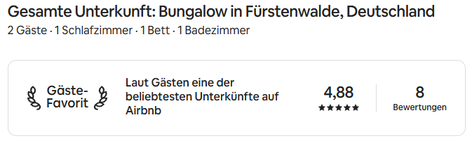Airbnb Gäste-Favorit Bewertung